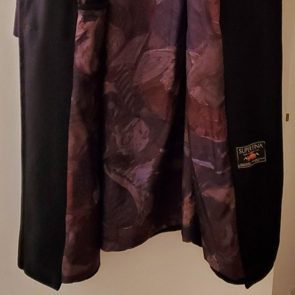 Alorna Super Fina Black button winter coat Woman's Size XL - Picture 8 of 13